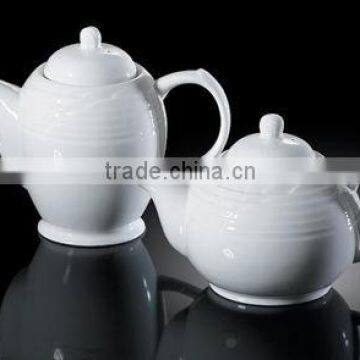750ml porcelain tea pot w.stripe,H7763