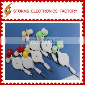 Colorful earbud with retractable cord for Samung reasonable price