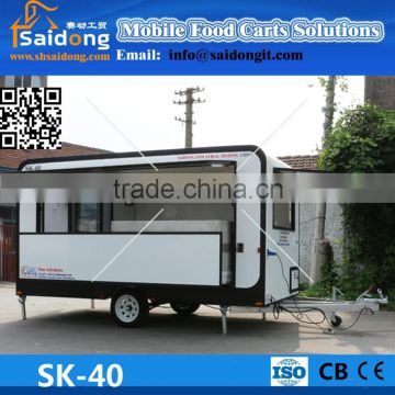 Fiberglass Outside mobile kitchen fast food van-mobile kitchen van Made in shanghai