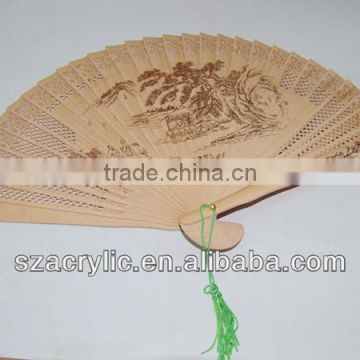 clearance sale wood fan for promotion gift