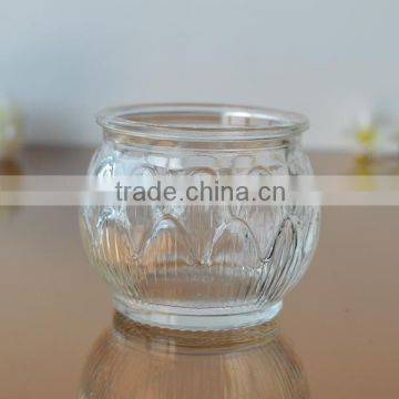 Wholesale mini storage glass jar glass candle holder