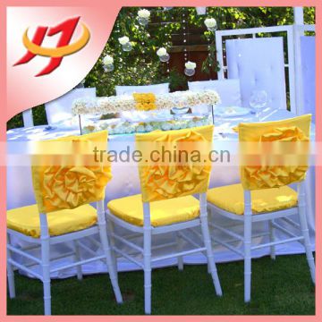 Satin decoration flower cheap wedding chair covers for sale
