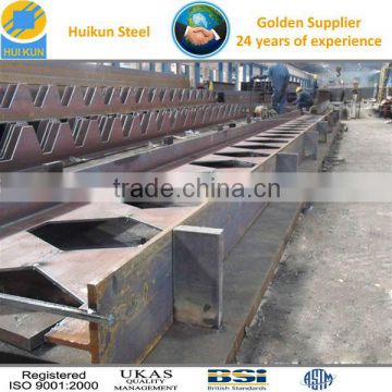 HEB welded h beam / ANSI steel beam for Mega structure