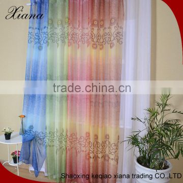 Quality Guaranteed bright color voile curtain fabric,popular printed sheer voile curtain