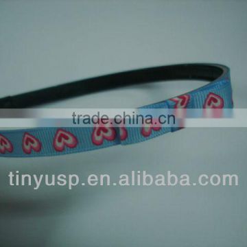 Stock item in Nov, 2012 beautiful hair band,heart shape printing ribbon