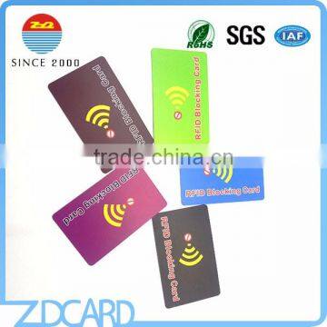 2016 new product PVC rfid blocking card