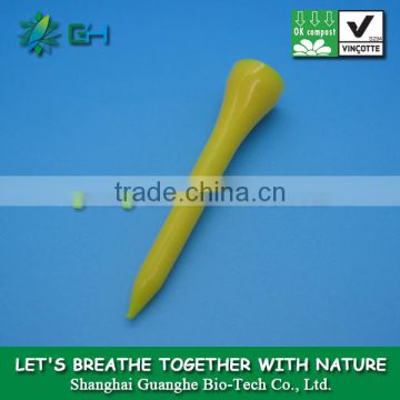 Diodegradable and compostable PLA(polylactic acid)plastic golf tee, environment-friendly