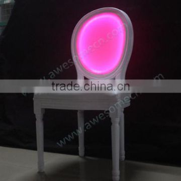 luxury elegant led wedding dining chair / upholstered dining chair