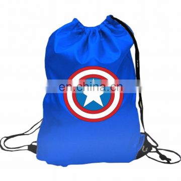 Practical fashionable superhero drawstring backpack rucksack school bag