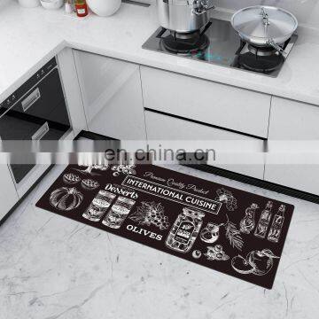 anti-slip decorative kitchen drying floor mat