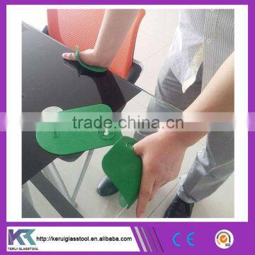 Green rubber protective safety glove for glass handling glass tool (V038)