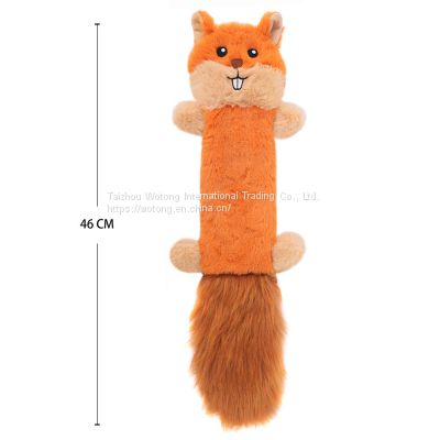 Fox Raccoon Squirrel Skunk Squeak Chewing No Stuffing Pet Plush Dog Toys