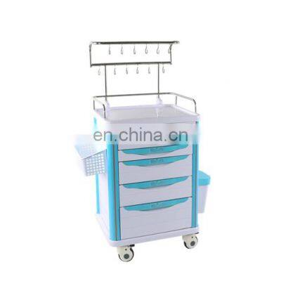 Hospital transfusion cart hospital trolley with noiseless castors option drawers