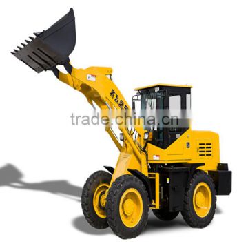 2.5t road construction, chinese mini wheel loader ZL25, mini tractor snow thrower, excavator with single bucket
