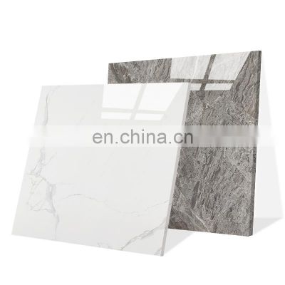 Grey living room non-slip negative ion whole body marble 800*800 floor tiles thickened white tiles