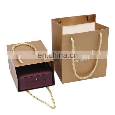 luxury gift paper bag custom made printed logo packaging bags for jewelry
