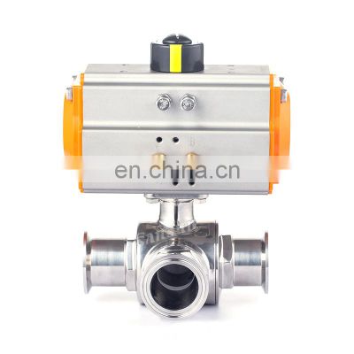 Hygienic Stainless Steel Electric parts F Type remote operated Actuator Ball Valve