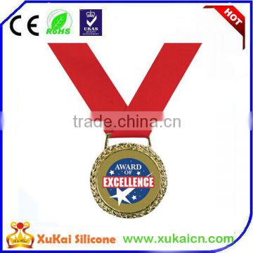 2015 hot selling custom shape Metal Sports Medal with engraved logo