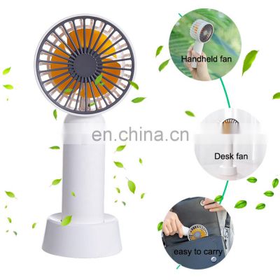 2021 Portable handheld mini fan usb rechargeable battery table pocket small fan for Summer