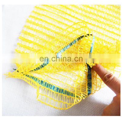 Customized logo label China manufacturer cheap price colorful mesh bag for onions potato vegetables fruit / leno mesh