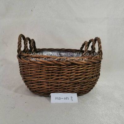 Customized Size Natural Willow Basket with Clear Foil Inside