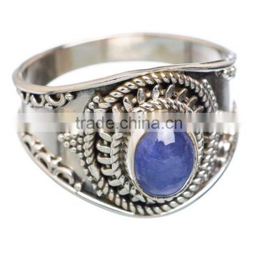 925 SOLID STERLING FINE SILVER LIGHT WEIGHT TANZANITE RING