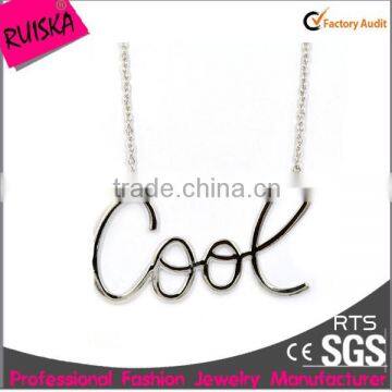 Top Fashionable Cool Design Jewelry Imitation Silver Pendant Necklace