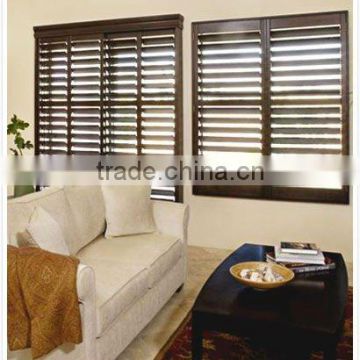 Wood Grain Stained Basswood Shutter
