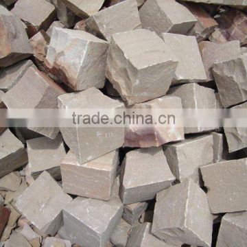 Raj Green Sandstone Cobble and pavers From India