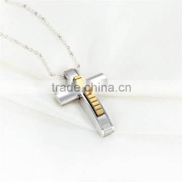 DAIHE stainless steel christian cross gold pendant designs men
