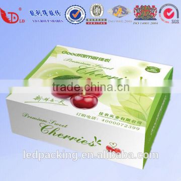 Corrugated box for shipping fruit or vegetable