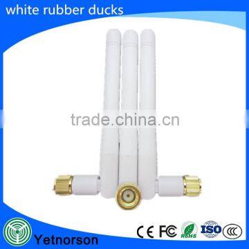 High gain white wifi rubber antenna 2 dBi with right angle