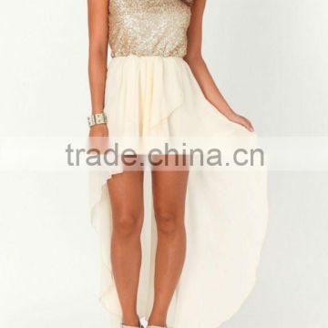 manufacturer apparel with sequinned top and chiffon feel D-1085