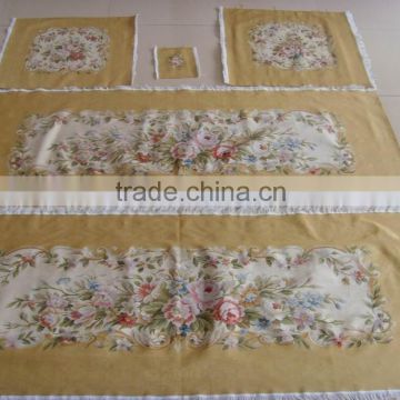 Polyester imitate hand woven aubusson sofa cover set