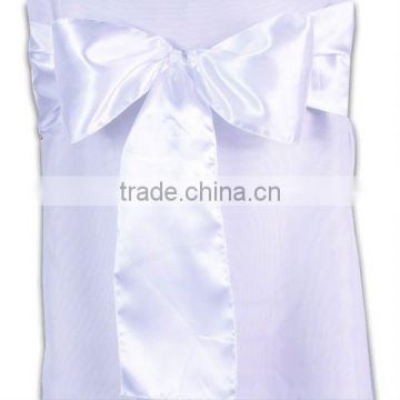 High quality white satin chair sashes for sales