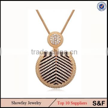 Hight Quality Fashion Gold Neckalce For Girl Crystal 2015 New Fashion Design Sweater