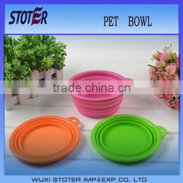 plastic foldable pet bowl , pet food bowl , pet bowls feeders
