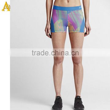custom women double waist yoga sport shorts