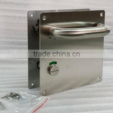 WC Function Stainless steel door lever handle on plate