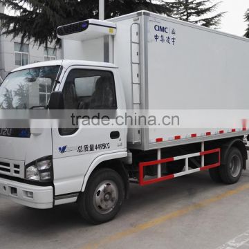 Qingling chassis, CIMC LINYU 4*2 freezer truck, refrigerated vehicle