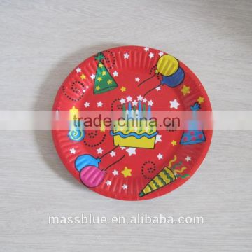 high quality paper plate with customer printed