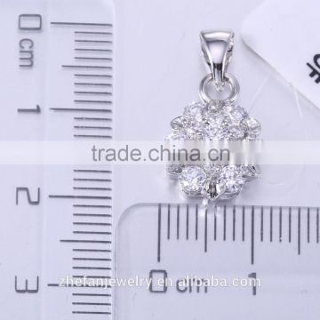 Heart engraving silver pendant quartz silver stone jewelry supplier