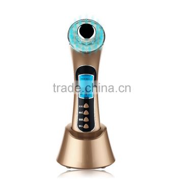 Beperfect BP-0152 home use shock wave therapy equipment for face lift with 3Mhz ultrasonic galvanic Led light and Bio vibration