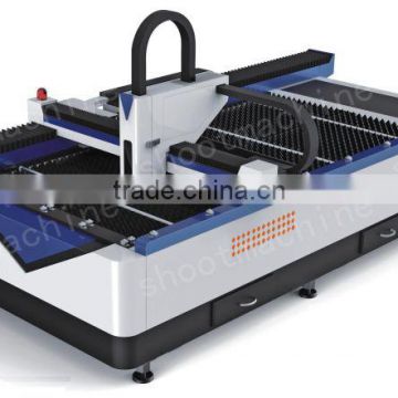 Professional Advertisement Fiber Laser Cutting Machine SHLF-1325L With Laser wavelength 1060nm and Rated power output 300W