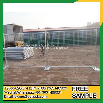 Hot galvanized square tube style temporary fence