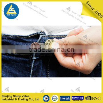 Manufacturer directly supply copper metal collar extenders for jeans in individual package