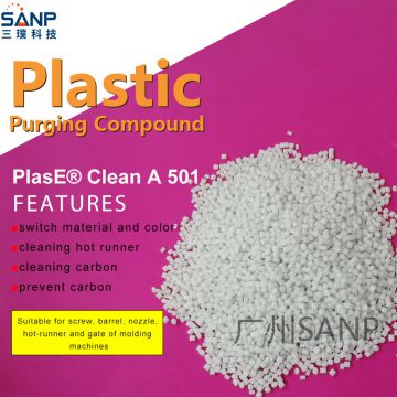 SANP purging compound for LCP high temperature plastic carbide prevention and cleaning