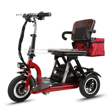 2019 New products 300W brushless 3 wheel electric  tricycles foldable