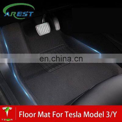 3pcs Car Floor Mats for Tesla Model Y XPE TPR Black Foot Mat Car Interior Accessories Floor Mats for Tesla Model 3 2021 Dropship