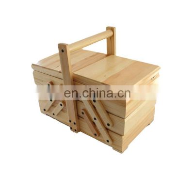 High quality wooden sewing storage box for sewing kits